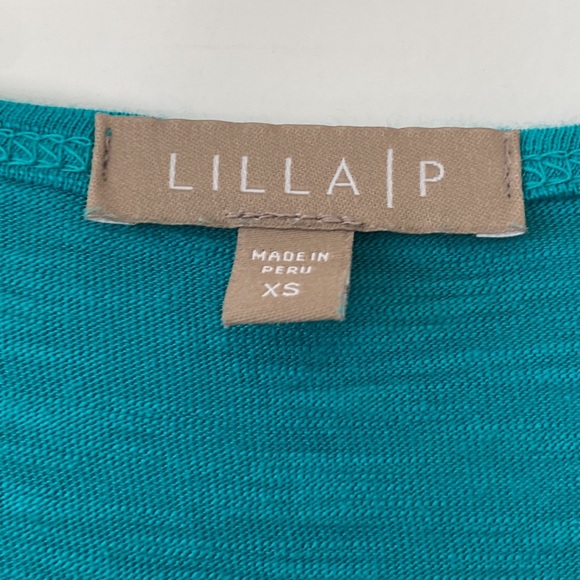 Anthropologie's Lillla P Caribbean Green Asymmetrical Hem Dress w Side Tie XS - Picture 3 of 10